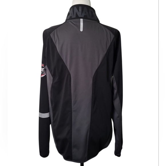Mondetta Women's Jacket Size L Full Zip Performance Thumb Holes Black Work Out - Picture 4 of 13